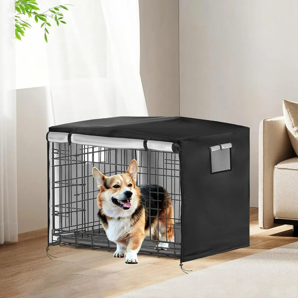 Heavy Duty Dog Crate Cover 54 Inch Universal Fit Black