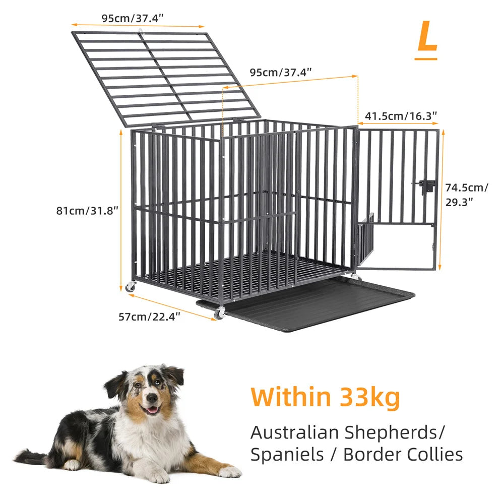 XXL Heavy Duty Dog Crate Tear Resistant Playpen Square Tube