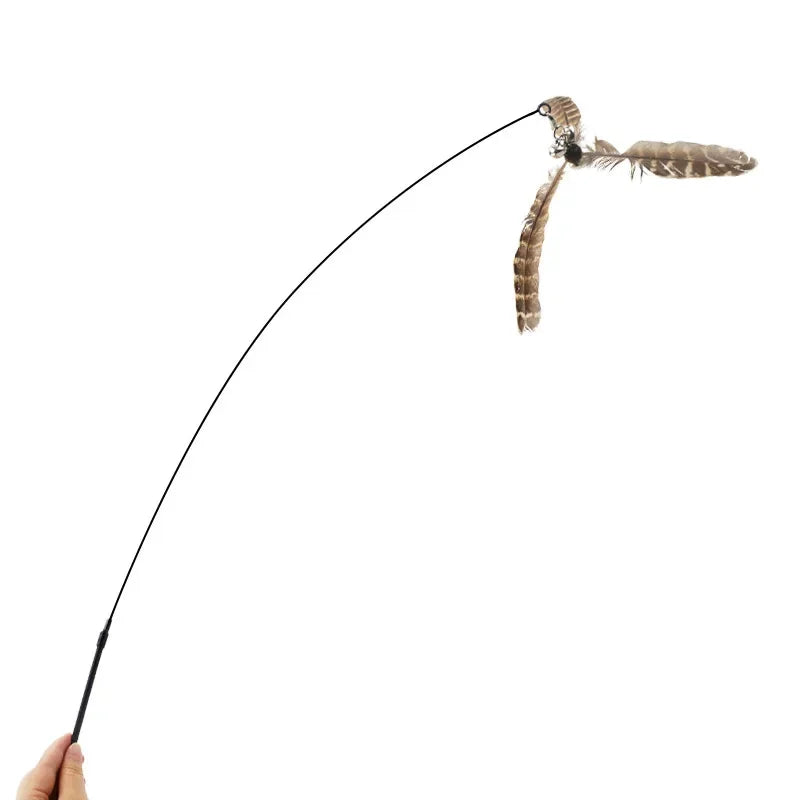 Pet Head Rod Wire Cat Toys Teaser Replaceable Head