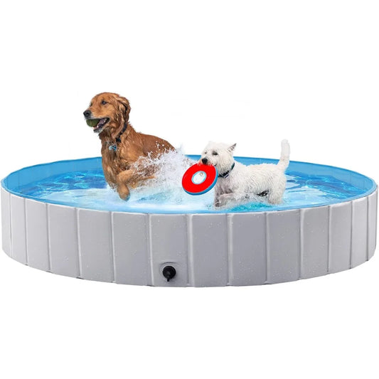 Foldable Dog Pool 71x12 Collapsible Portable Bath Tub