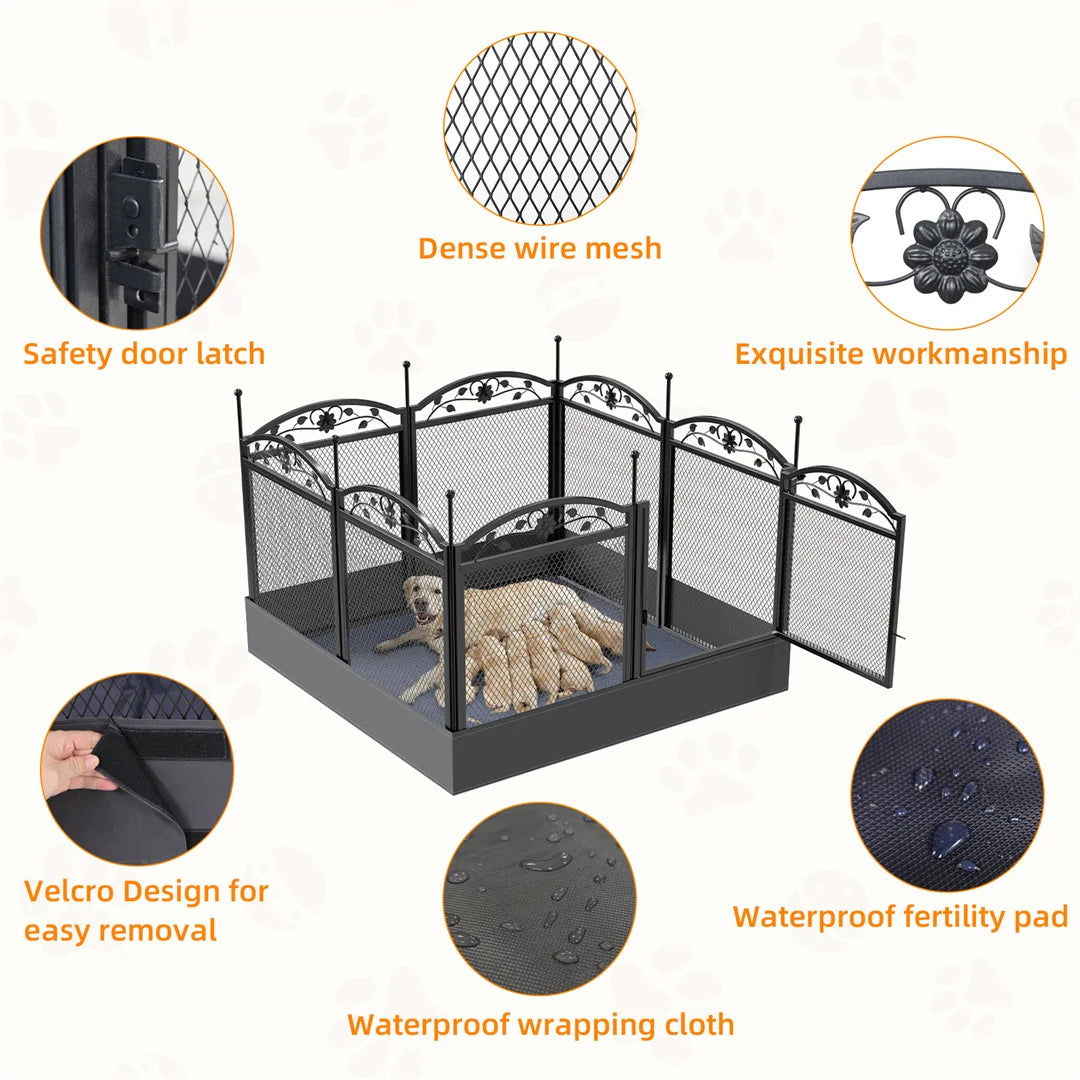 Heavy Duty 8 Panel Dog Playpen for Indoor Outdoor Use