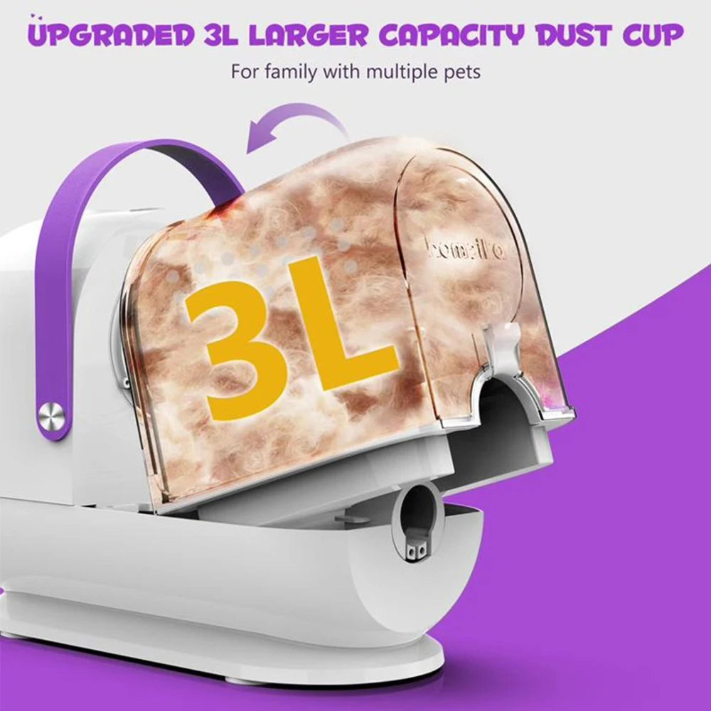 Homeika Dog Grooming Kit 3L Hair Vacuum 99 Pet Hair Suction