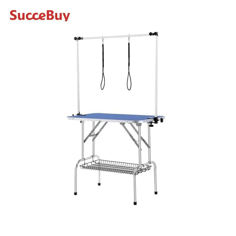 SucceBuy Pet Grooming Table Foldable Two Arms With Clamp