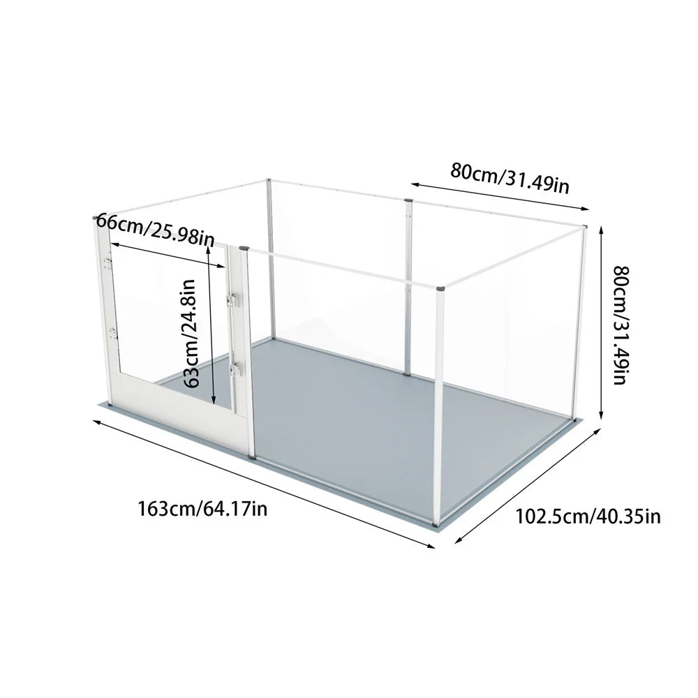 Heavy Duty Large Acrylic Dog Playpen With Waterproof Pad