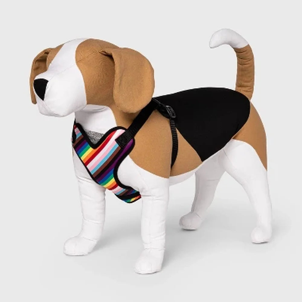 Rainbow Dog Harness Pride Adjustable Secure Fit Leash