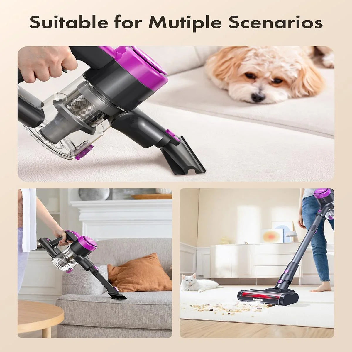 Homeika Cordless Vacuum Cleaner 23KPa 48 Minutes Pet Hair