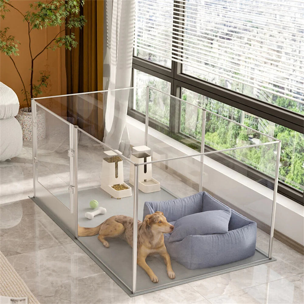 Heavy Duty Large Acrylic Dog Playpen With Waterproof Pad