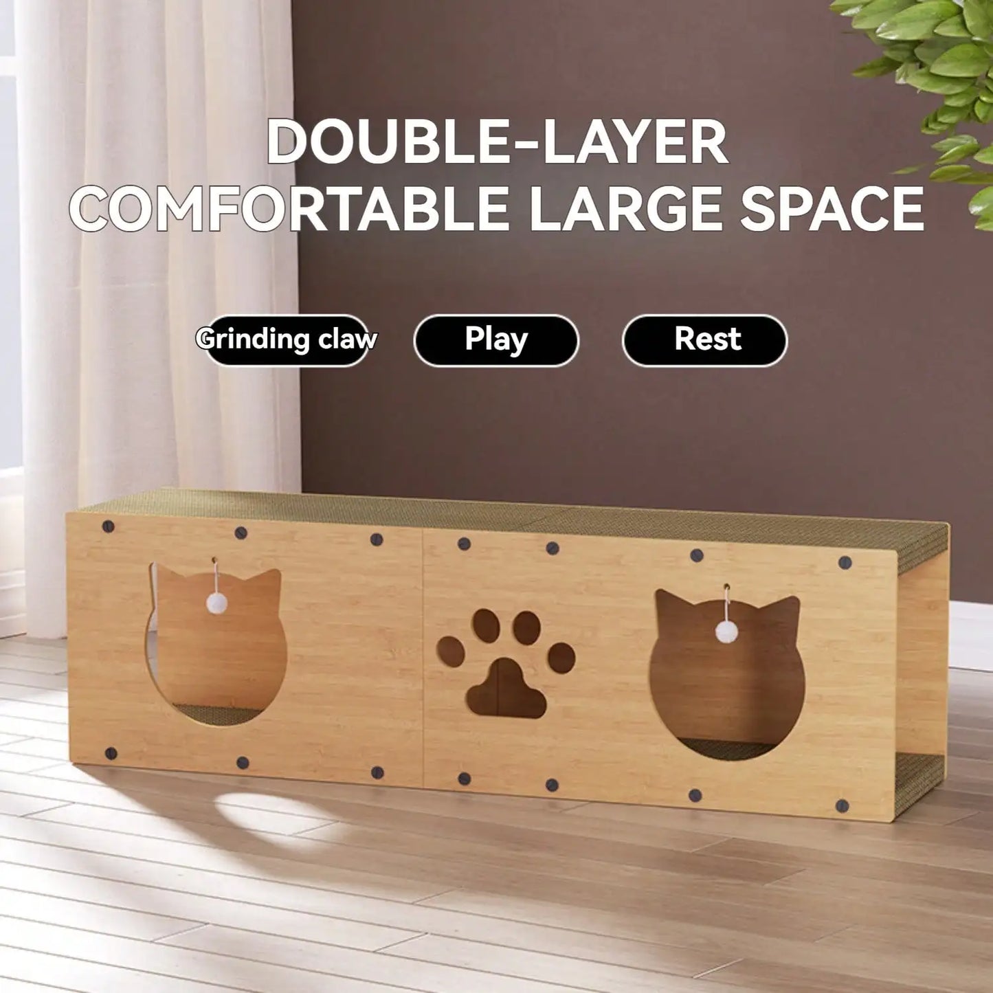 Cat Tunnel Scratching Board Cat Scratcher House Condo