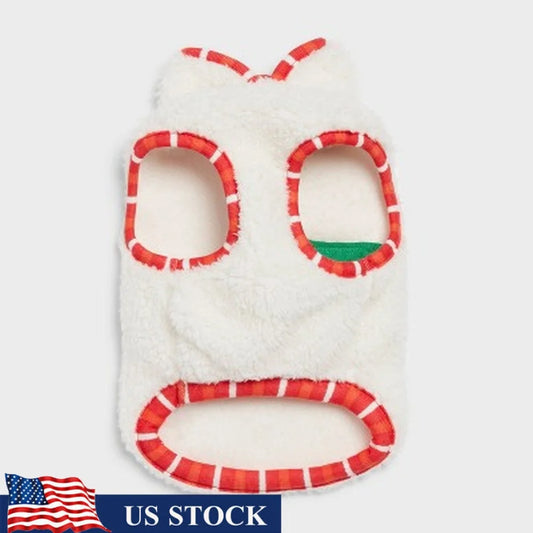 Soft Faux Shearling Dog Vest For Small Dogs Zipper Pocket