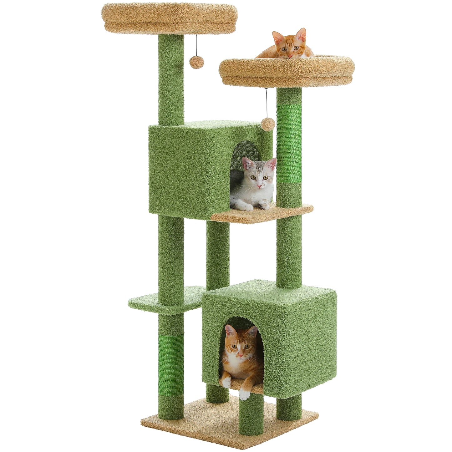 Multi Level Cat Tower For Indoor Cats With Scratching Posts