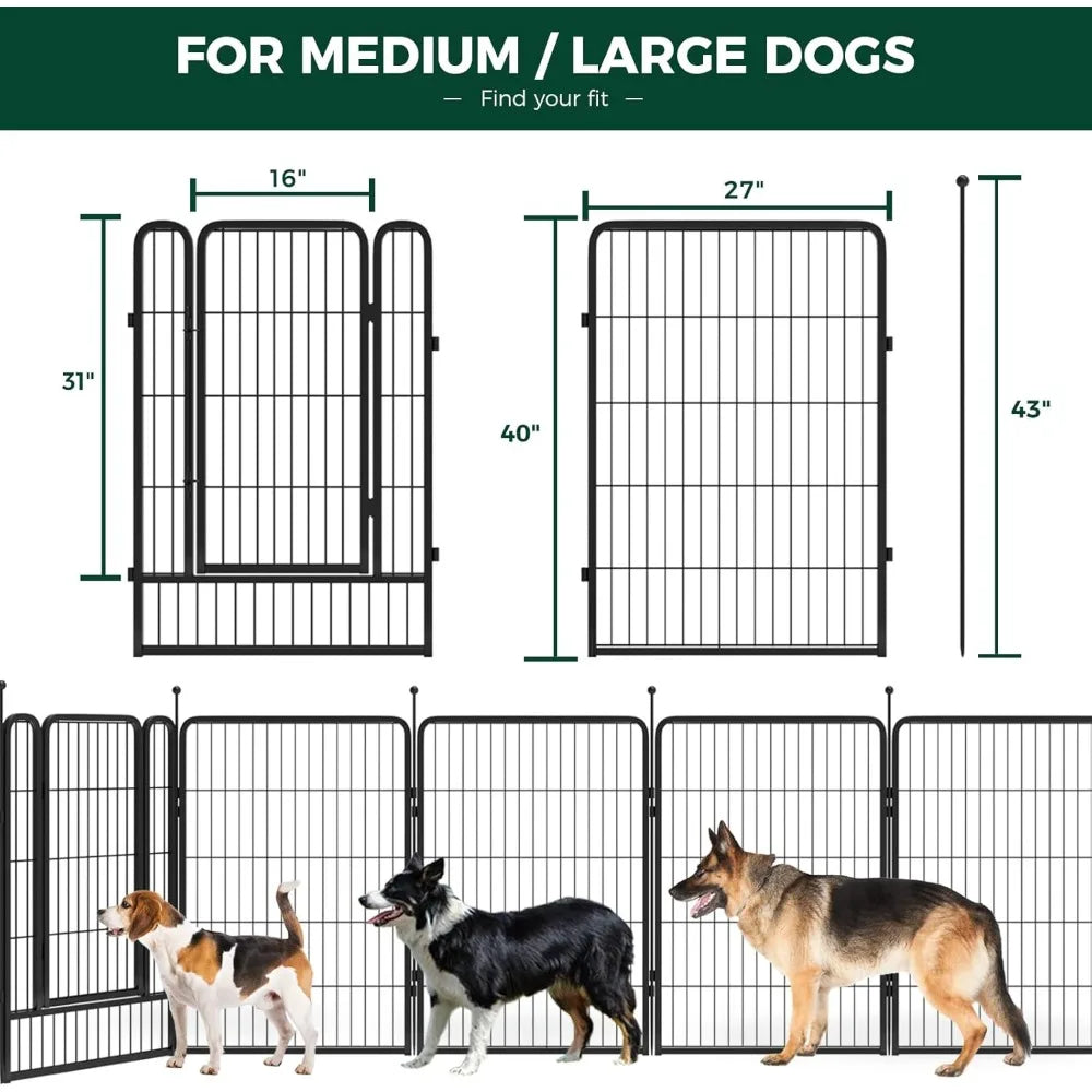 Rollick Dog Playpen 40 Inch 16 Panels For Medium Large Dogs