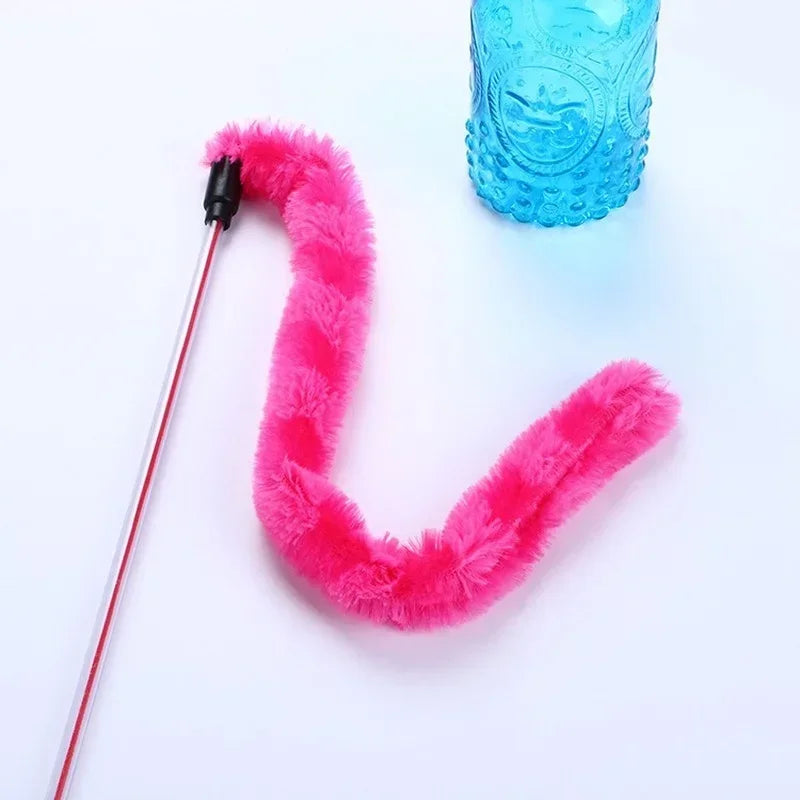 Cat Stick Plush Feather Toy Interactive Cat Toys for Cats
