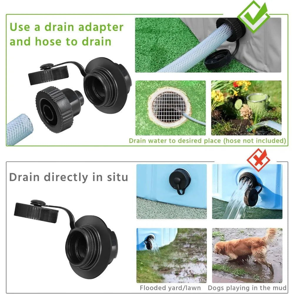 Foldable Dog Pool 71x12 Collapsible Portable Bath Tub