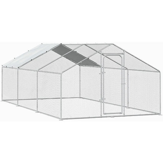 Walk In Spire Shaped Metal Chicken Coop Waterproof Cover