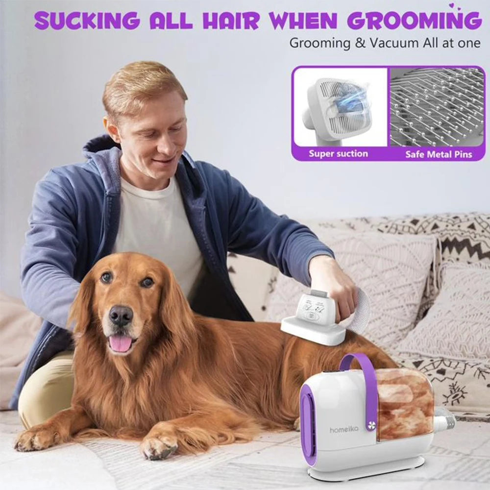 Homeika Dog Grooming Kit 3L Hair Vacuum 99 Pet Hair Suction