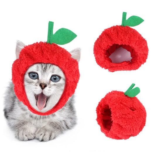 Charming Pet Apple Hat for Dogs and Cats Cute Accessory