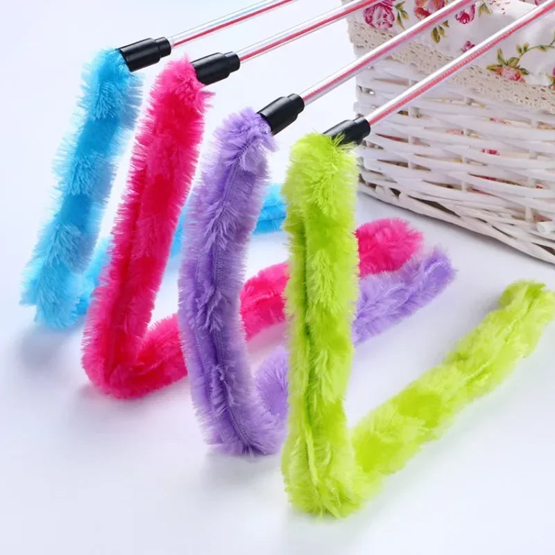 Cat Stick Plush Feather Toy Interactive Cat Toys for Cats