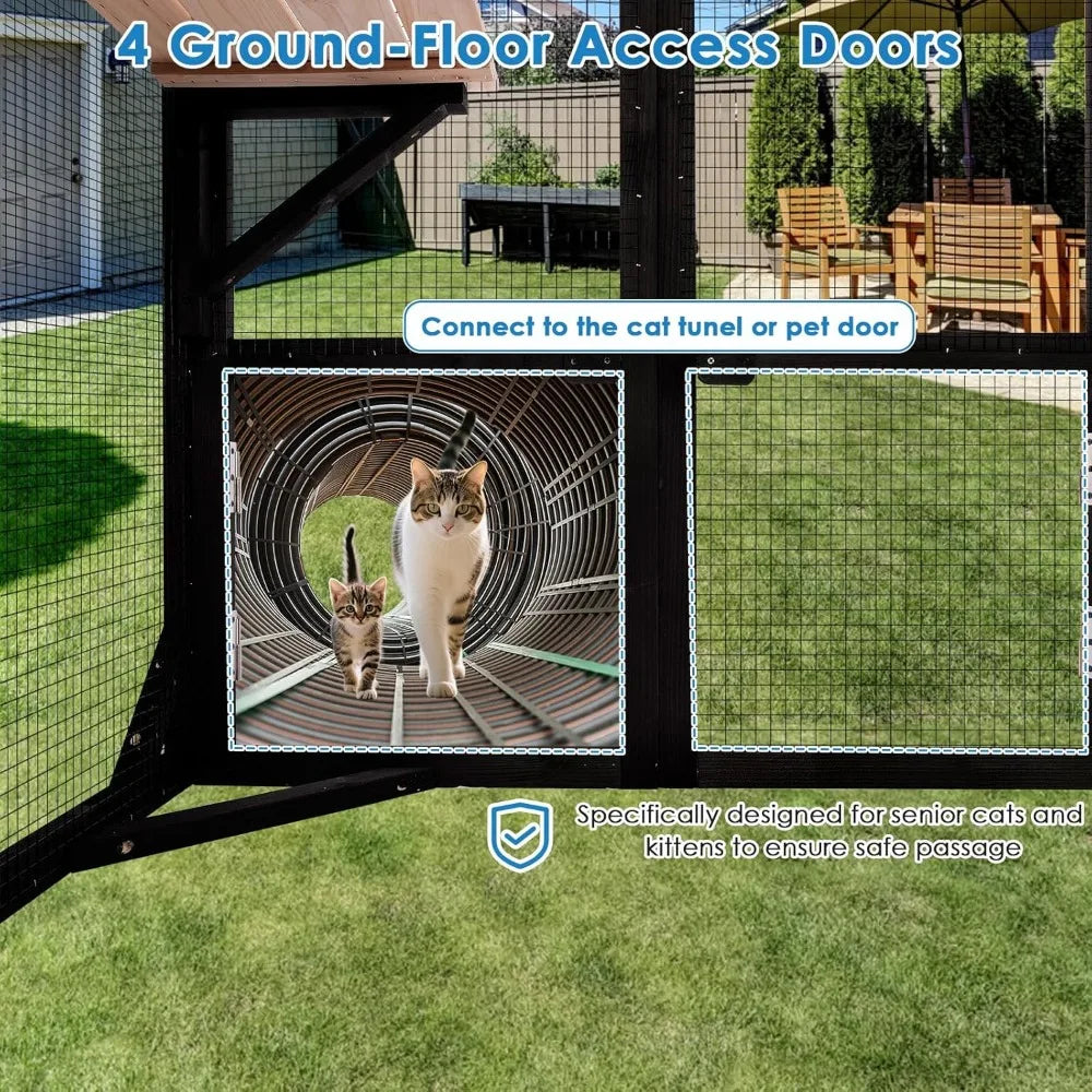 71 Inch Cat Enclosure Catio With Walk In Access For Cats