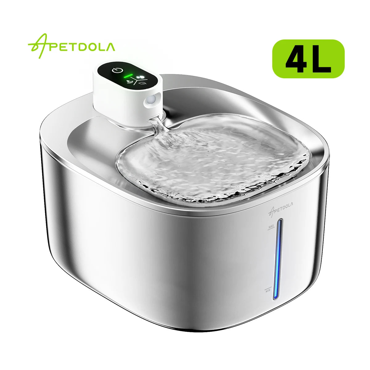 APETDOLA 4L Wireless Cat And Dog Water Fountain Auto Sensor