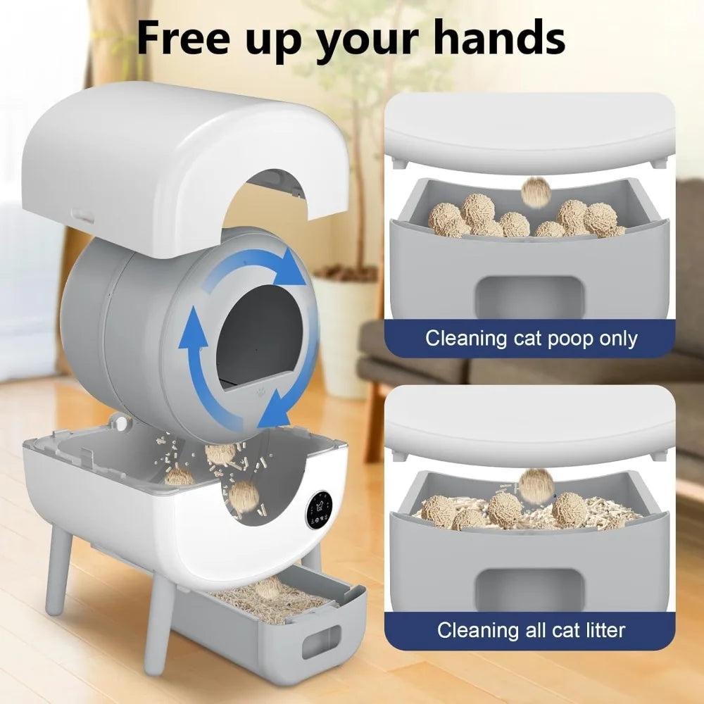 Self Cleaning Litter Box 95 Liter Automatic Cat App Control