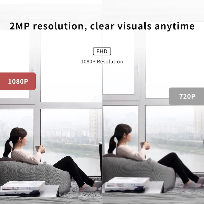 2PC Ease Life APP Indoor Security Camera 1080P Pet Cam