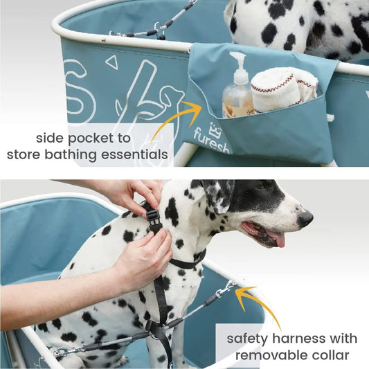 Big Dipper Elevated Portable Dog Bath Tub With Stairs