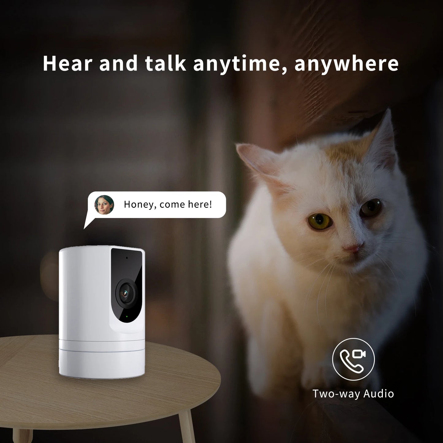 2PC Ease Life APP Indoor Security Camera 1080P Pet Cam