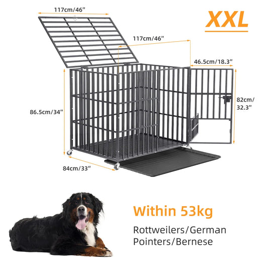 XXL Heavy Duty Dog Crate Tear Resistant Playpen Square Tube
