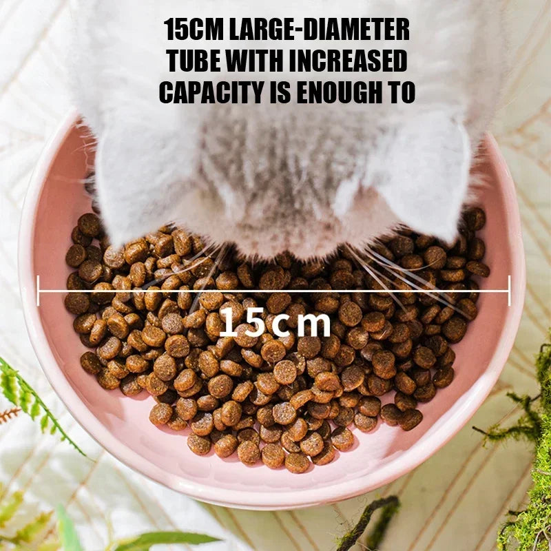 Flower Shaped Ceramic Cat Bowl Water Dish Cute Pet