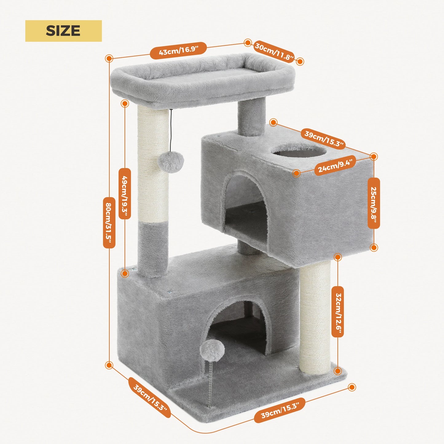 Large Cat Tree Multi Level Tower With Condos And Sisal Pad