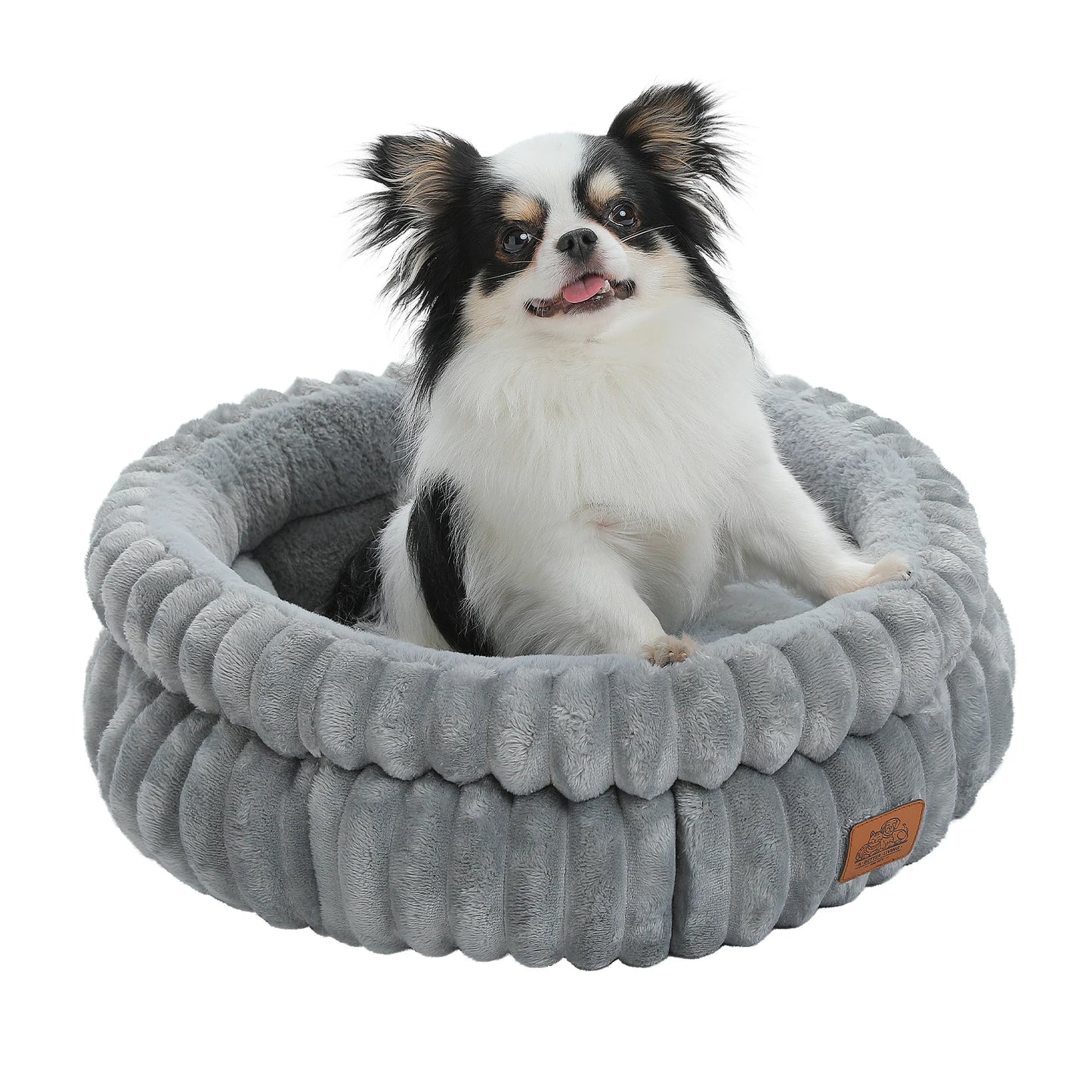 Cozy Round Pet Bed For Dogs And Cats With Anti Slip Bottom