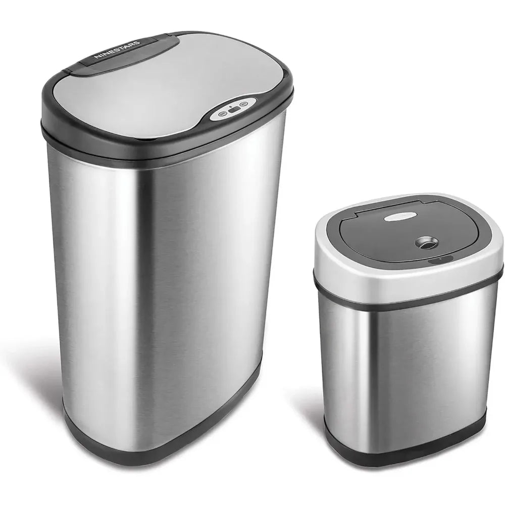 Automatic Touchless Motion Sensor Trash Can 13Gal50L 3Gal12L