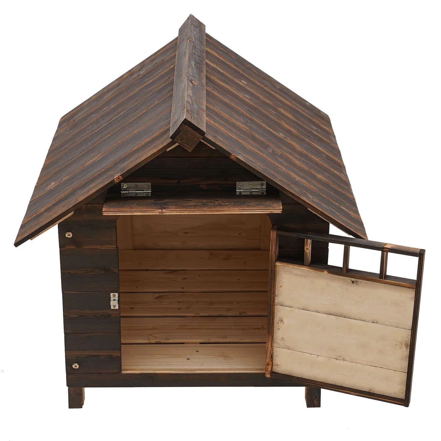 Wooden Dog House With Window And Door Water Resistant