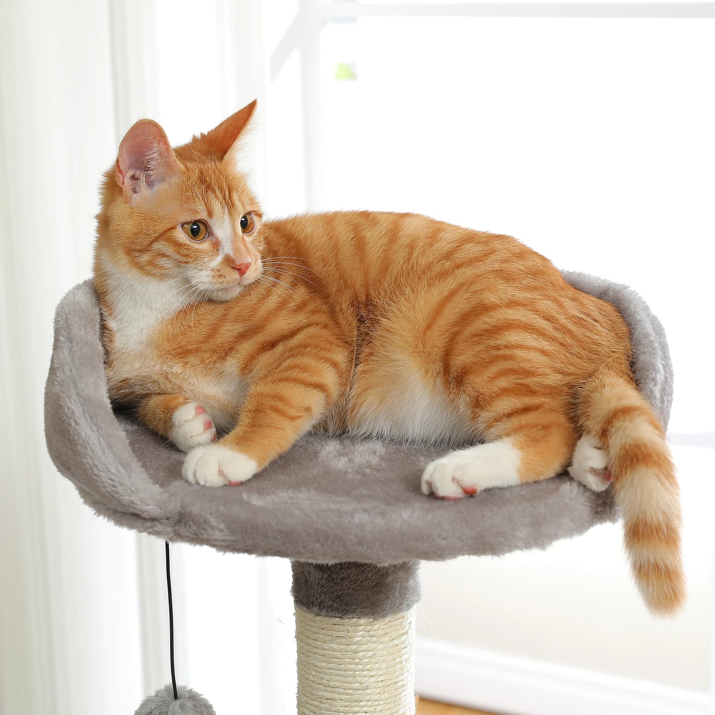 51 Inch Multi Level Cat Tree With Scratching Ramp For Cats