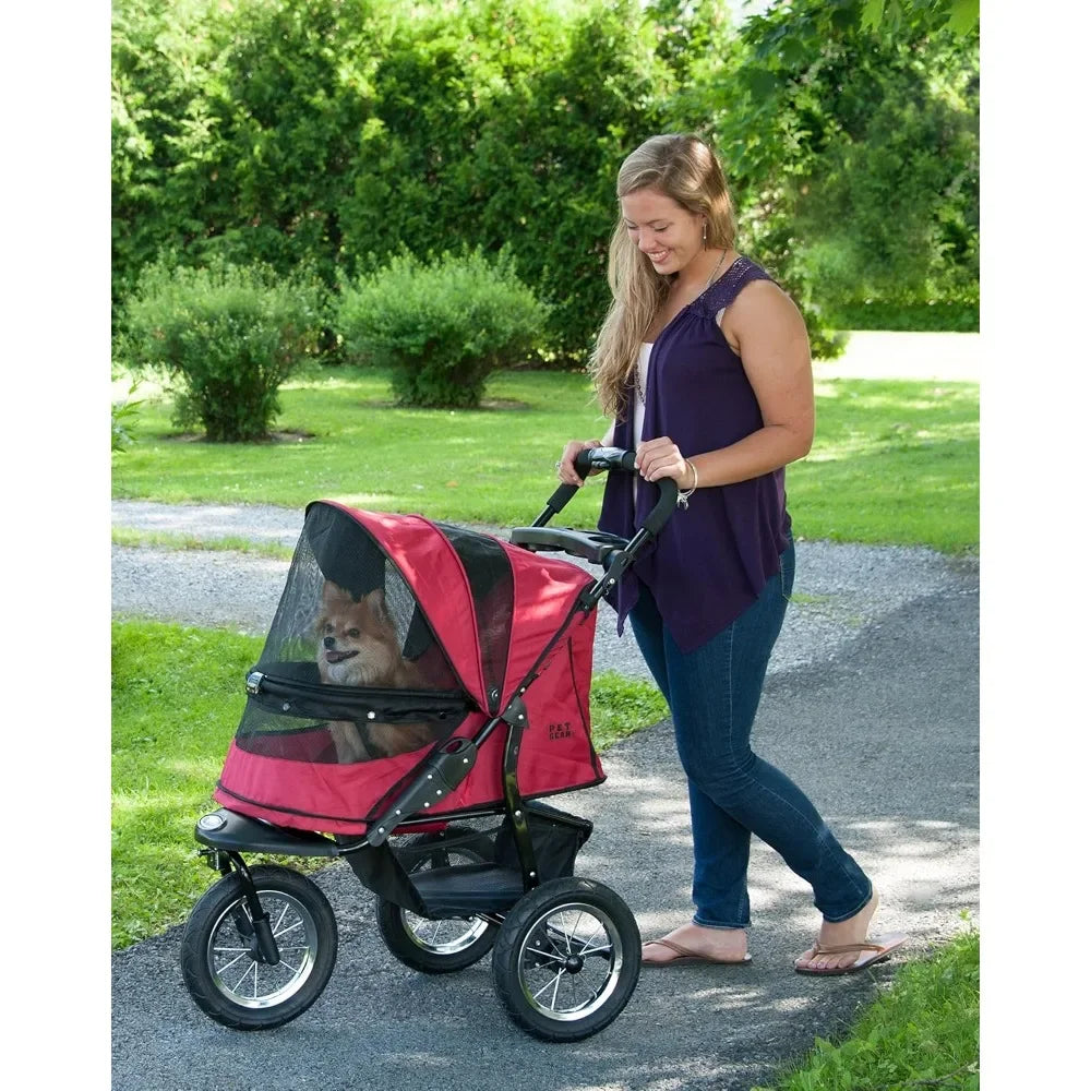AT3 No Zip Pet Stroller Jogging Tires Zipperless Entry