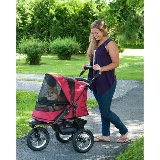 AT3 No Zip Pet Stroller Jogging Tires Zipperless Entry