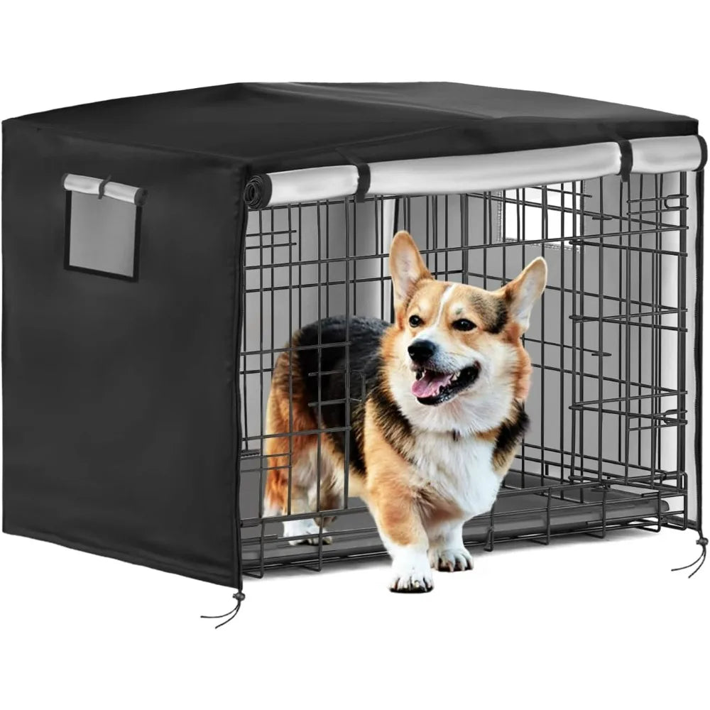 Heavy Duty Dog Crate Cover 54 Inch Universal Fit Black
