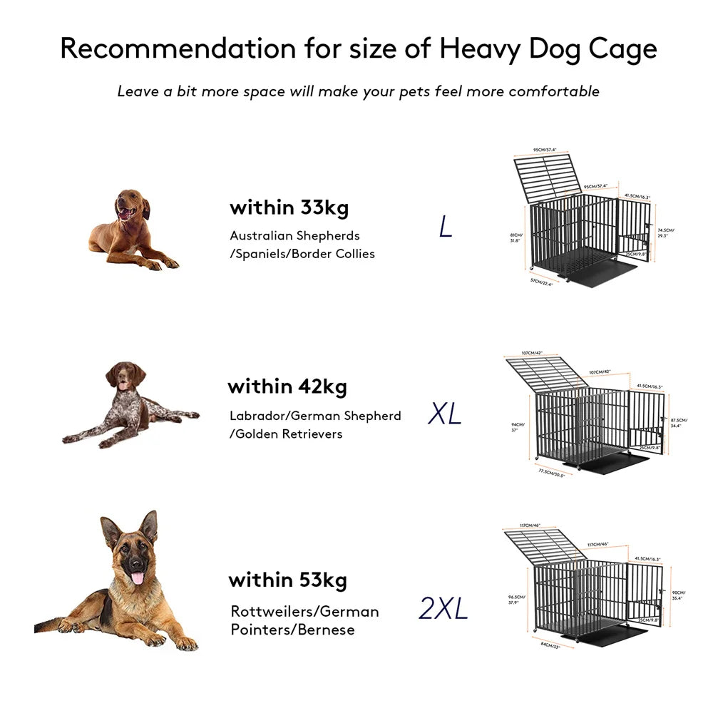 XXL Heavy Duty Dog Crate Tear Resistant Playpen Square Tube