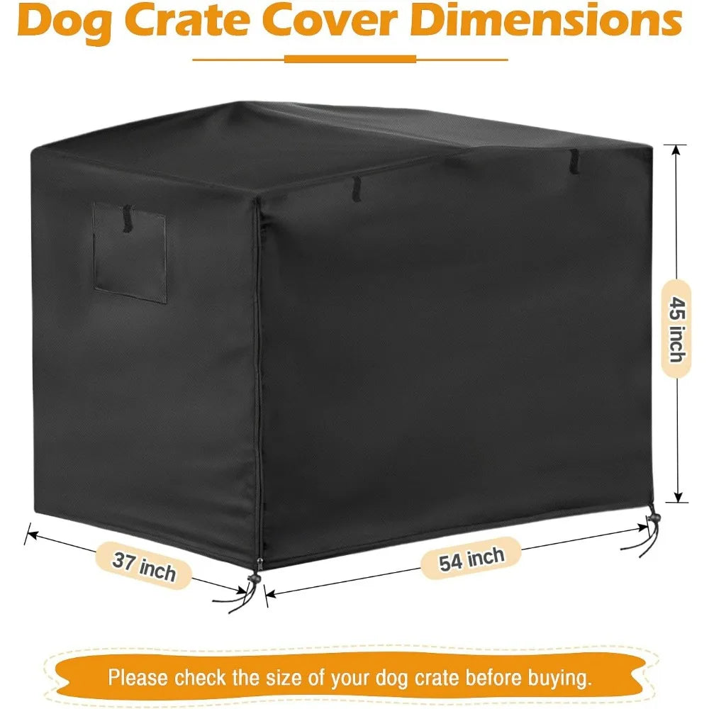 Heavy Duty Dog Crate Cover 54 Inch Universal Fit Black