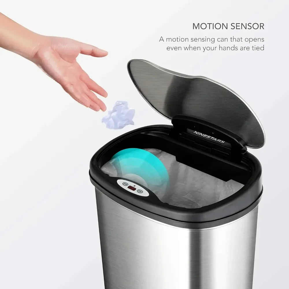 Automatic Touchless Motion Sensor Trash Can 13Gal50L 3Gal12L