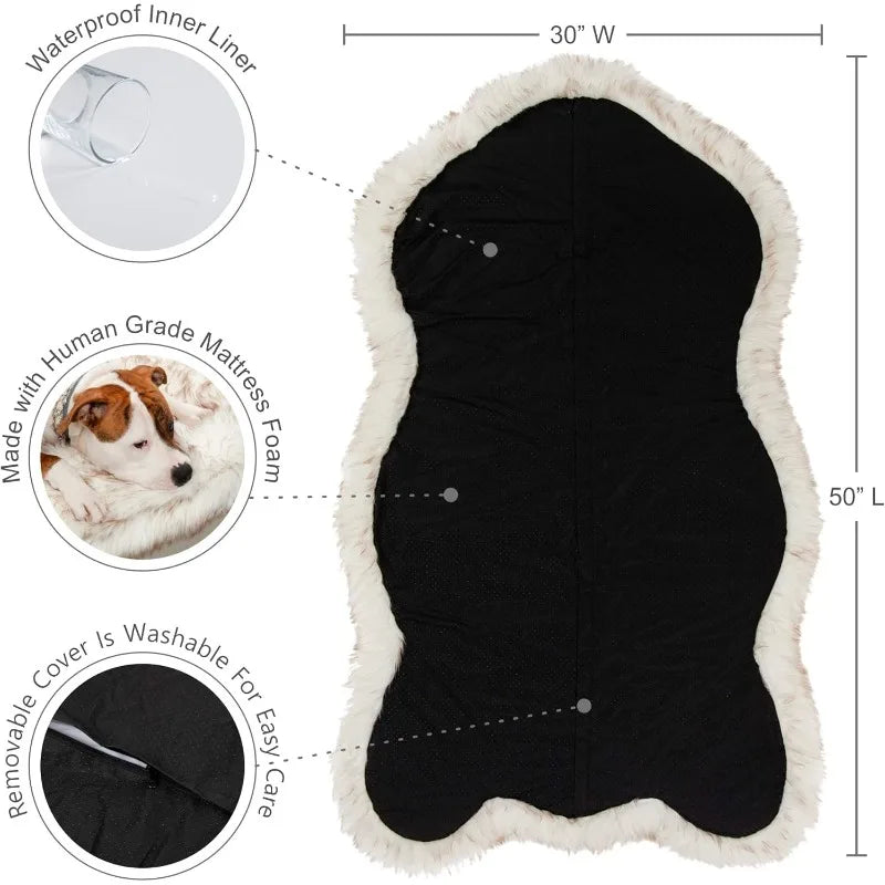 Luxury Faux Fur Orthopedic Dog Bed With Waterproof Cover