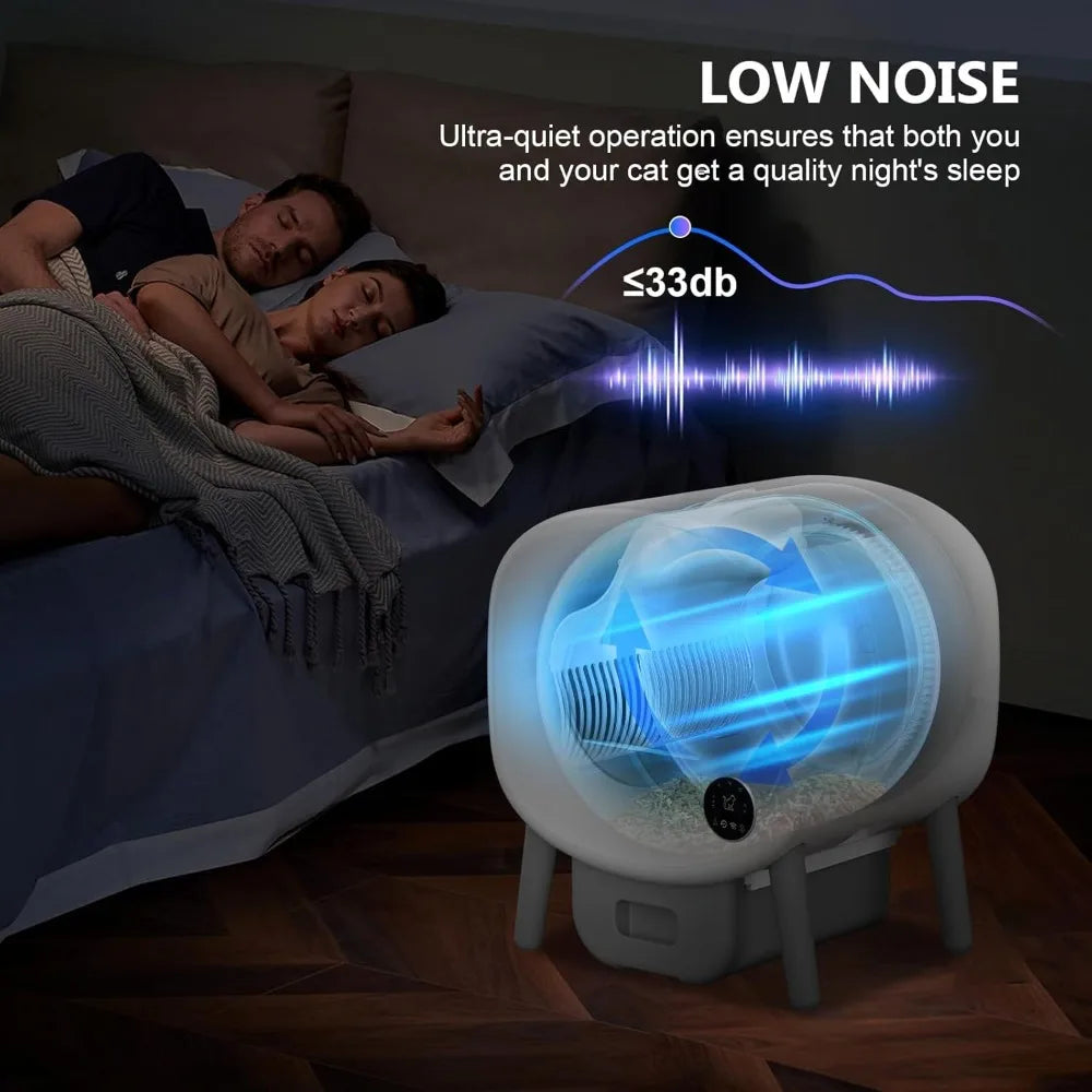 Self Cleaning Litter Box 95 Liter Automatic Cat App Control