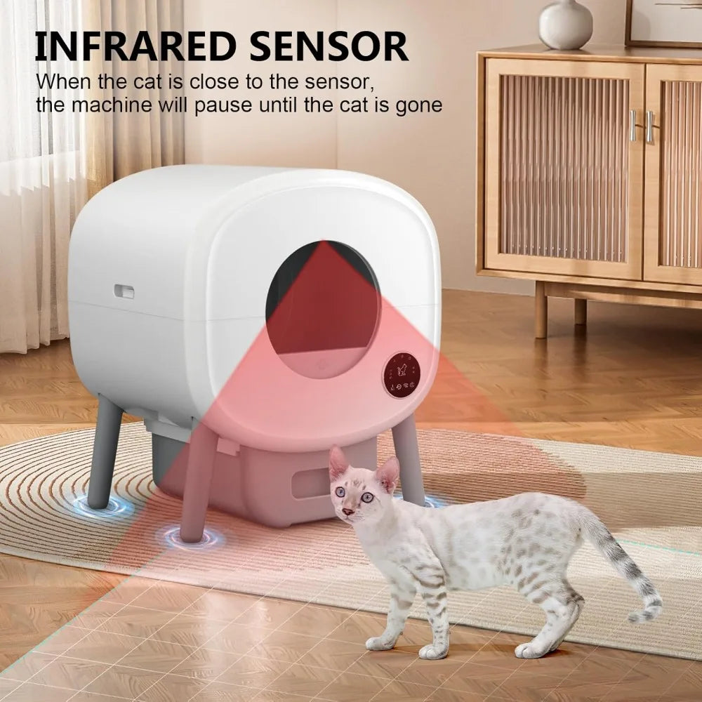 Self Cleaning Litter Box 95 Liter Automatic Cat App Control