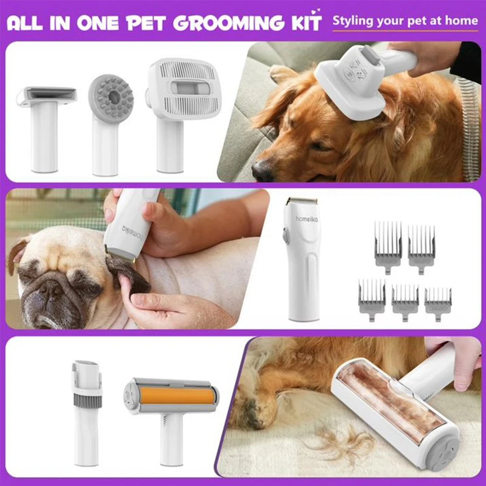 Homeika Dog Grooming Kit 3L Hair Vacuum 99 Pet Hair Suction