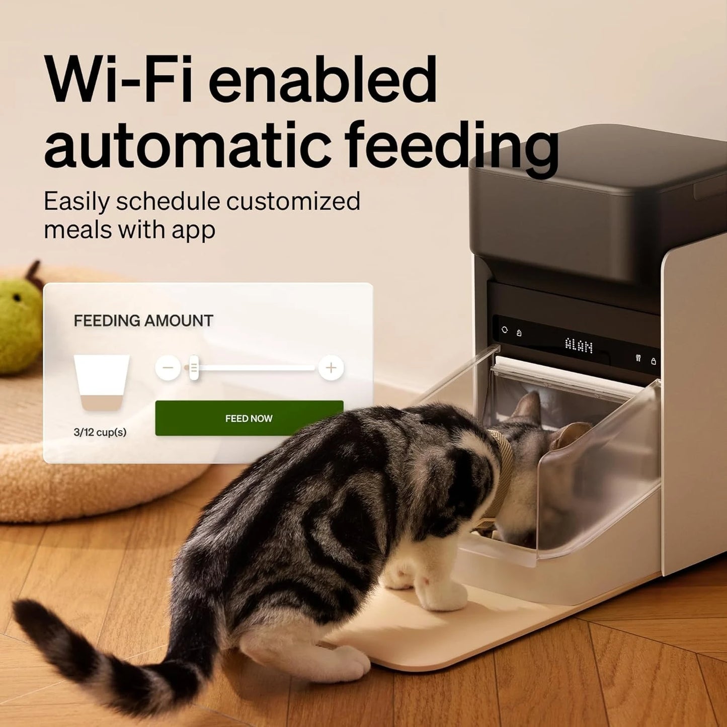 Upgraded RFID Automatic Cat Feeder 3L With Light Collar Tag