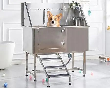 Albott 50 Inch Stainless Steel Dog Washing Station AntiSlip