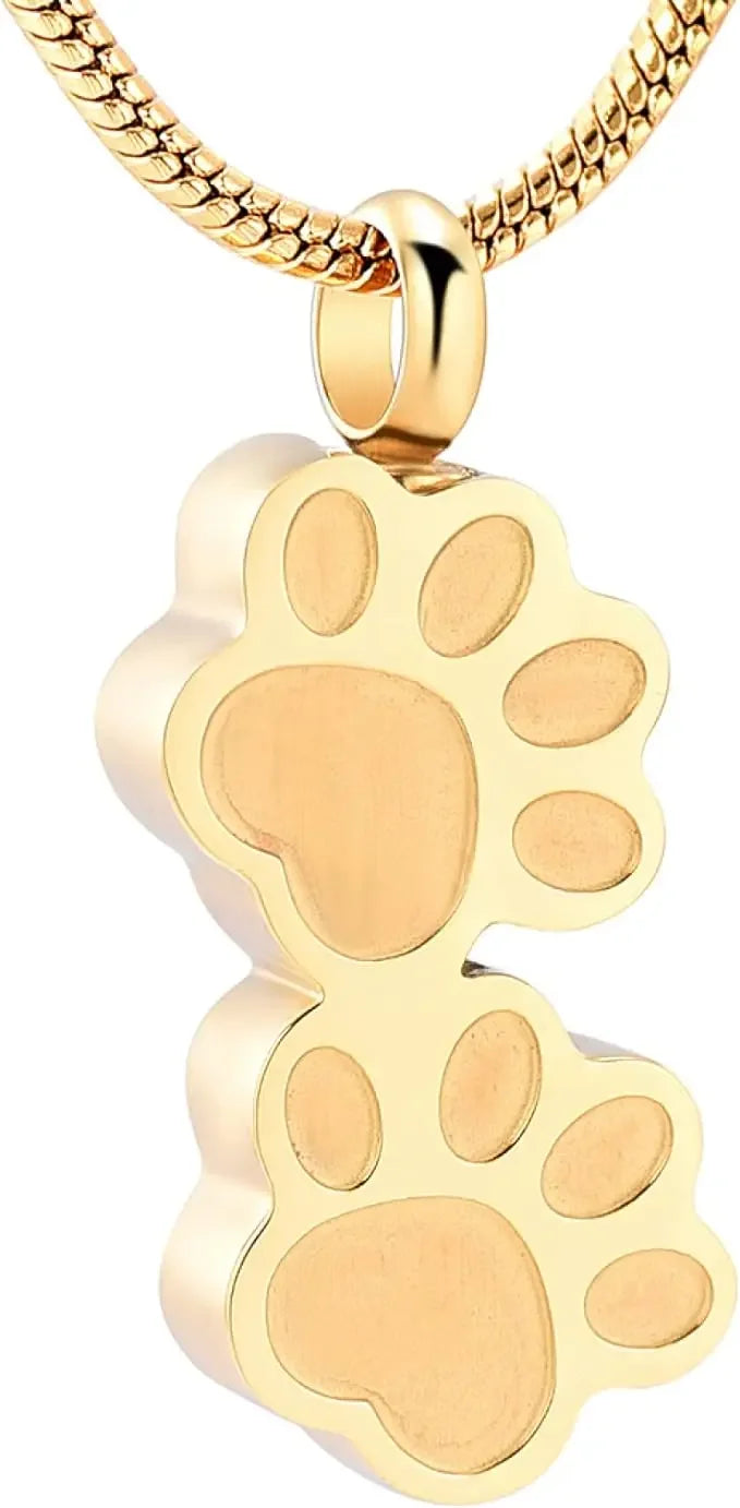 Pet Ashes Necklace Claw Print Commemorative Pendant Box