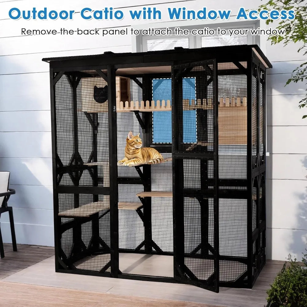 71 Inch Cat Enclosure Catio With Walk In Access For Cats
