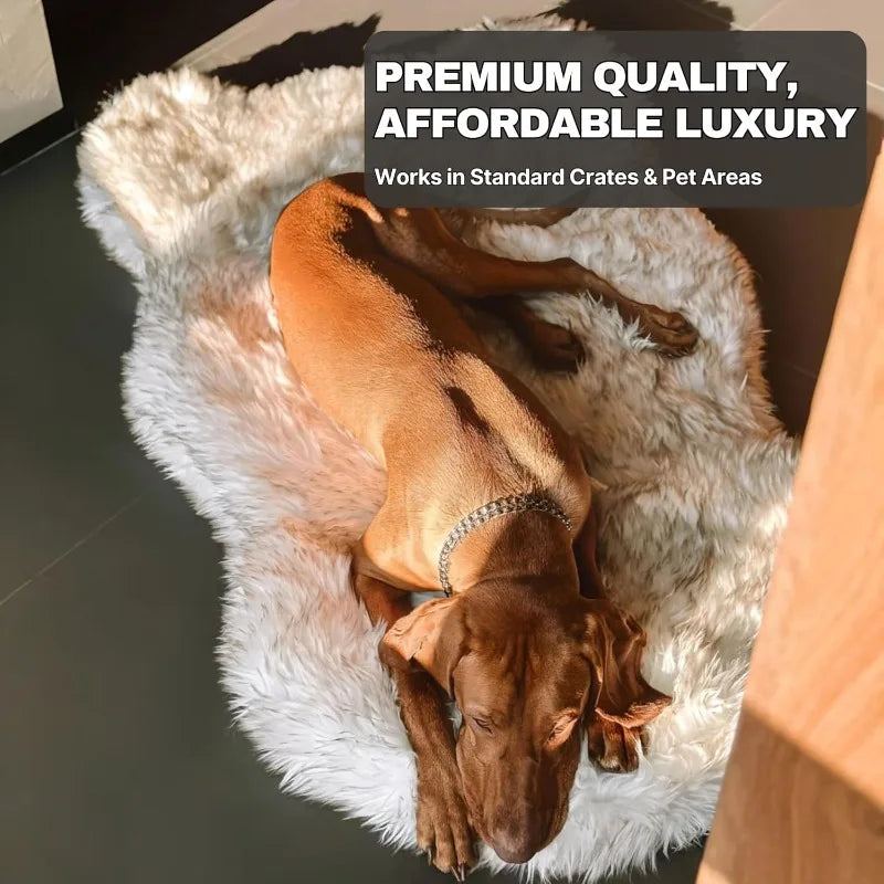 Luxury Faux Fur Orthopedic Dog Bed With Waterproof Cover