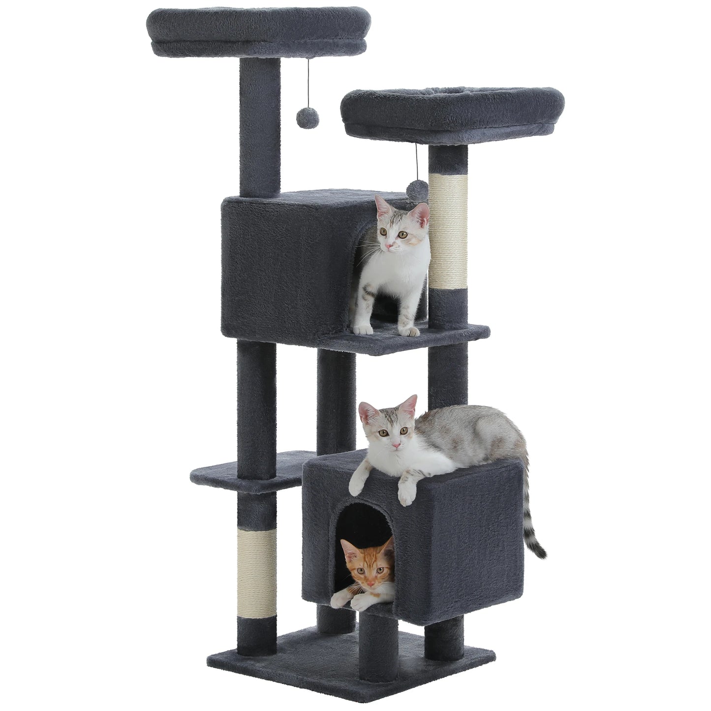Multi Level Cat Tower For Indoor Cats With Scratching Posts
